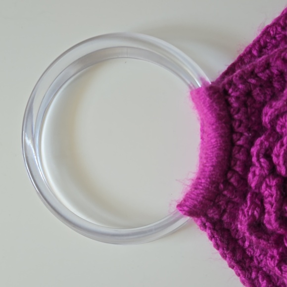 Vintage Knit Rose Bag 🌹 - Picture 2 of 6